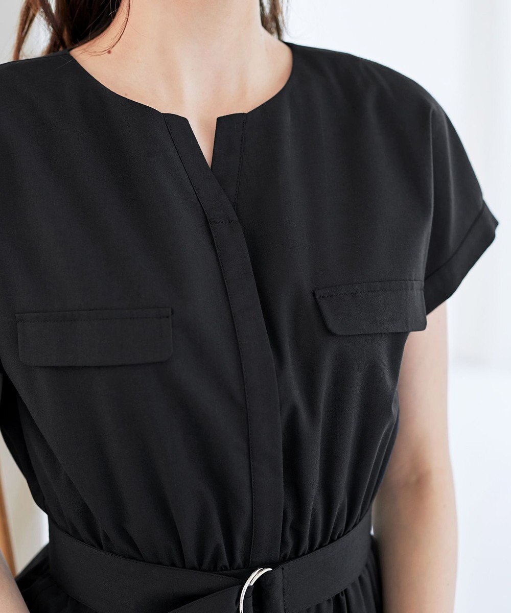 Tiaclasse 【洗える】フラップポケットワンピース 