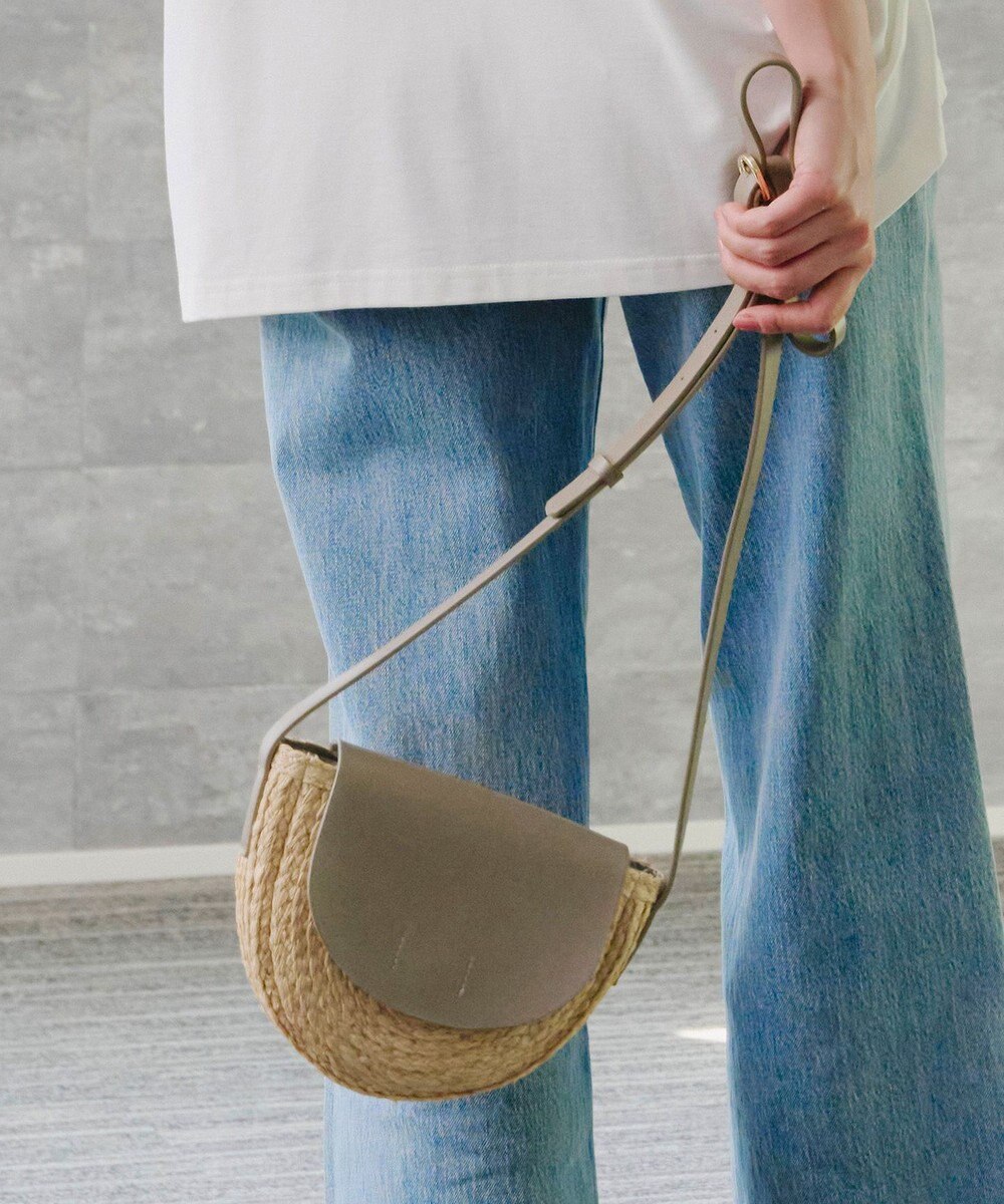 Tiaclasse ラフィアショルダーバッグ 