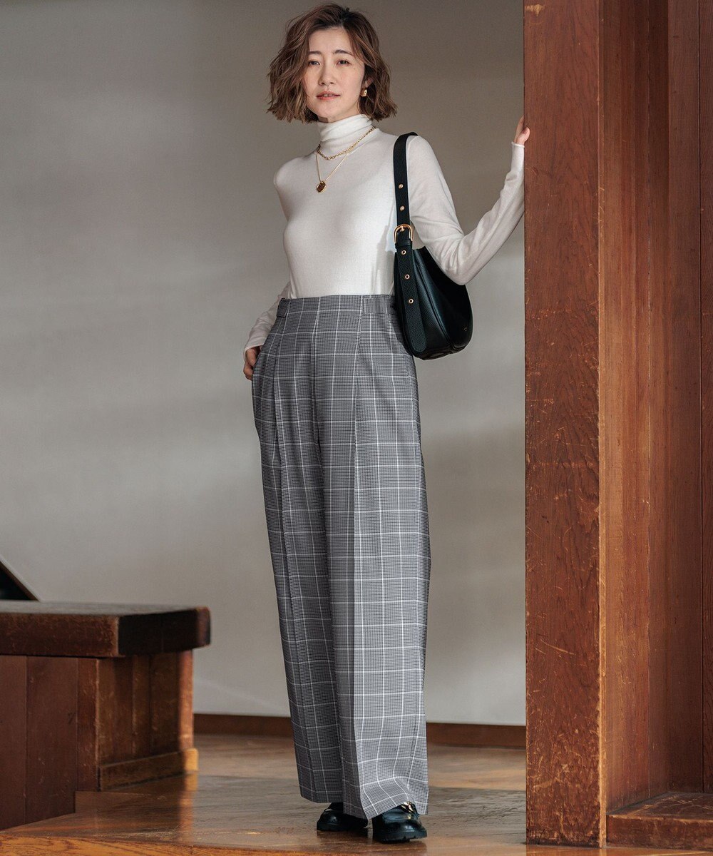 23区 【洗える】ガンクラブプレイドチェック パンツ 