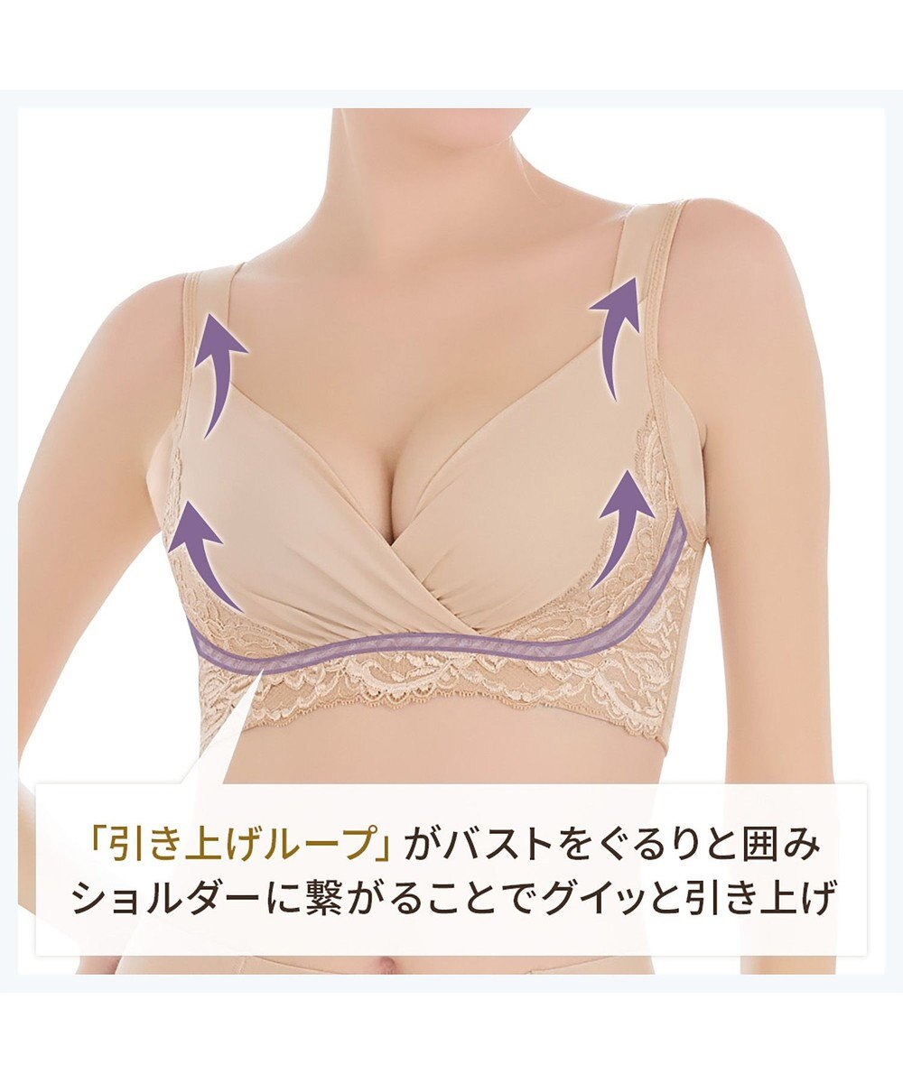 BRADELIS New York 【BRADELIS NewYork peace/ノンワイヤー】綿混トリプルキャッチFITブラ23 ブラデリス 補正 ブラジャー 接触冷感 ノンワイヤー DB123403 