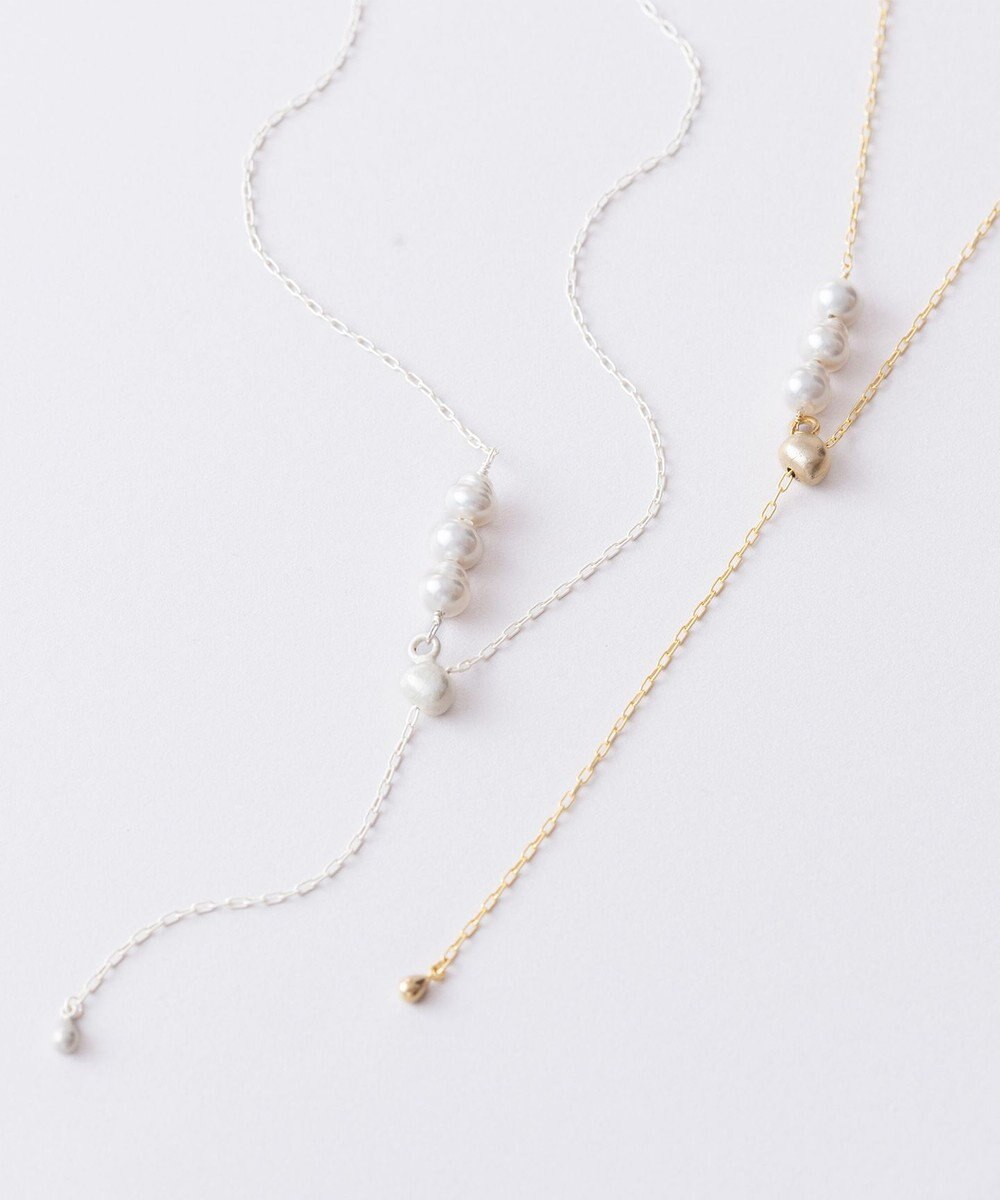 Pisceans 3ドロップパールスライドネックレス 