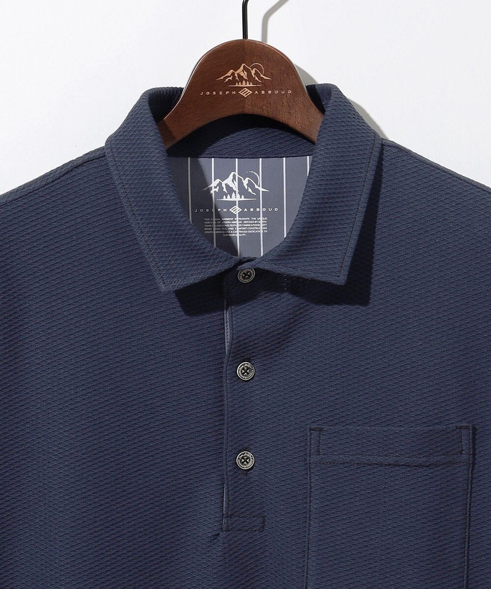 JOSEPH ABBOUD MOUNTAIN 【MADE IN JAPAN/吸水速乾】ダイヤモンドワッフル アウトドア ポロシャツ 