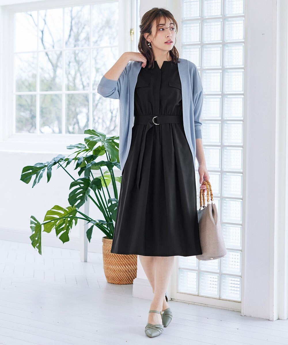 Tiaclasse 【洗える】フラップポケットワンピース 