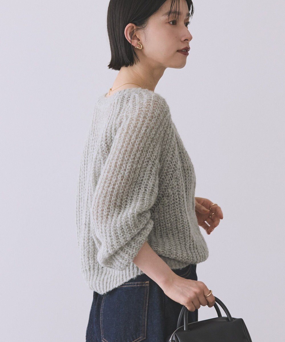 AMERICAN HOLIC 【2WAY】モヘヤ風甘編みカーディガン 