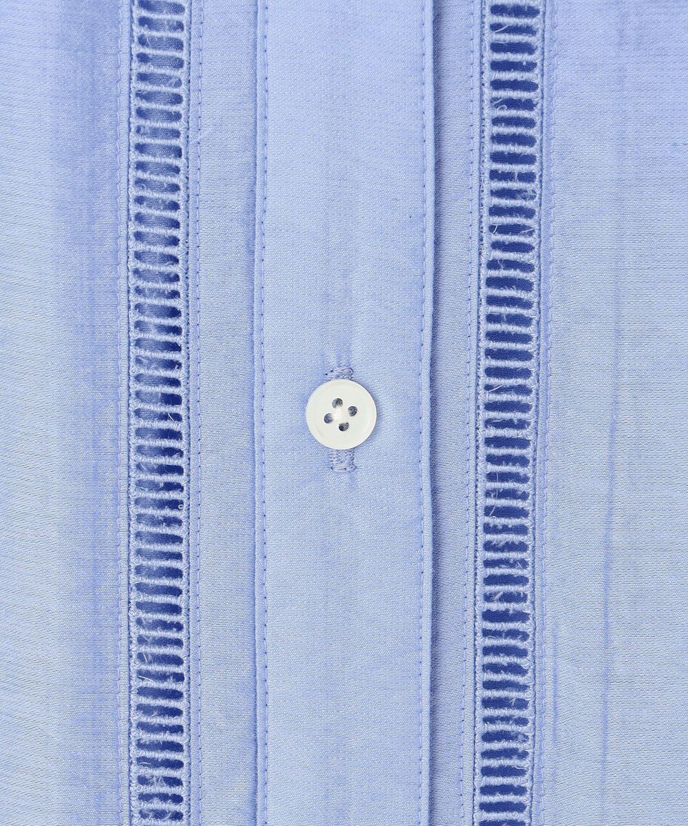 J.PRESS LADIES S 【WEB限定カラーあり・洗える】Sheer Vis リネン バンドカラー ブラウス 