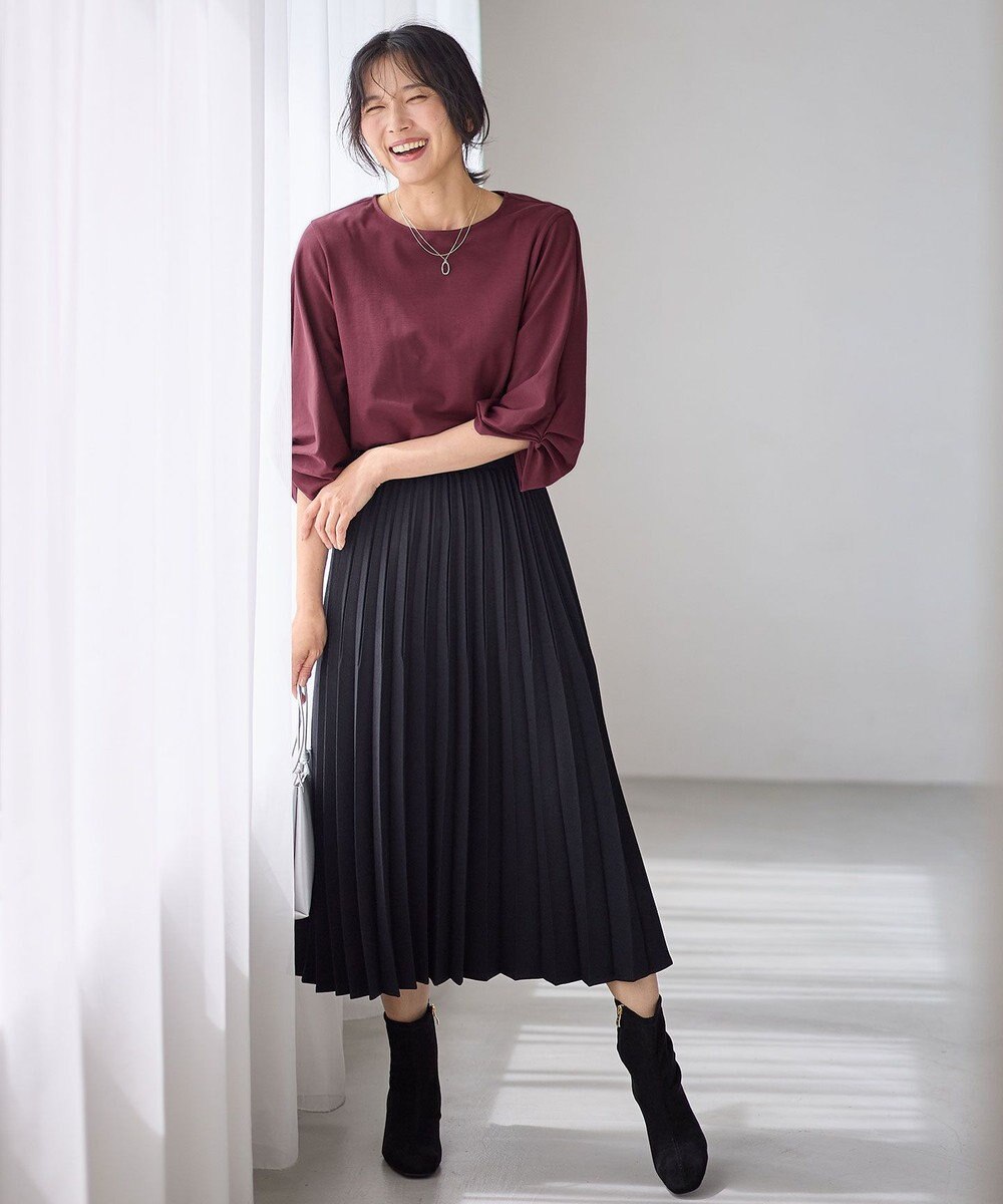 ANY L 【洗濯機可】シルケットスムースタックスリーブプルオーバー 