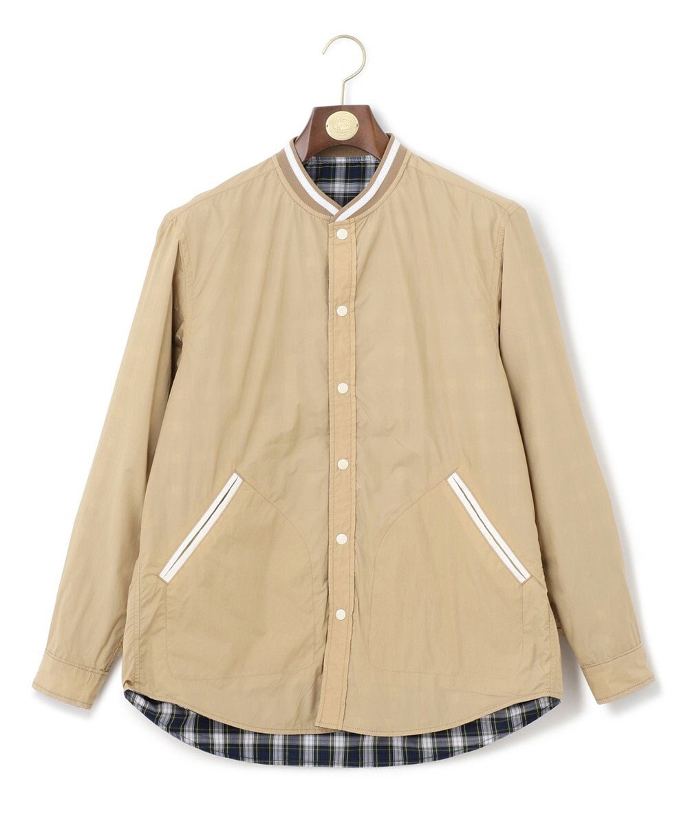 J.PRESS MEN マルチチェック×ナイロンタフタワッシャー リバーシブルシャツ 