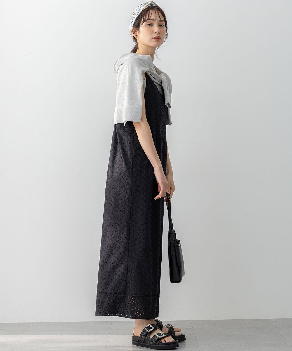 組曲 L 【WEB限定】エンブロイダリーレースサロペット 