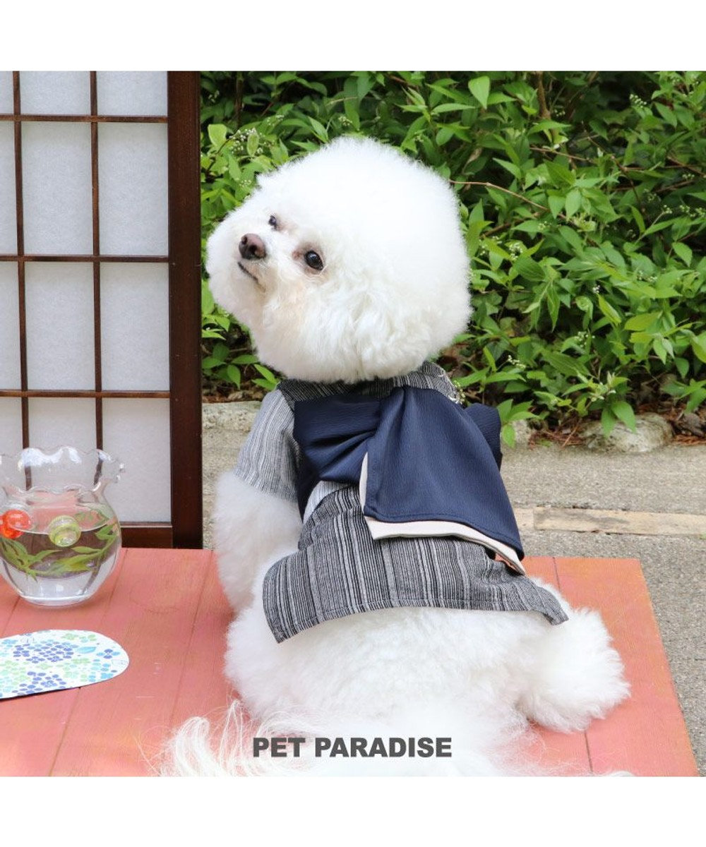 PET PARADISE ペットパラダイス 黒白 浴衣 とんぼ刺繍 小型犬 -