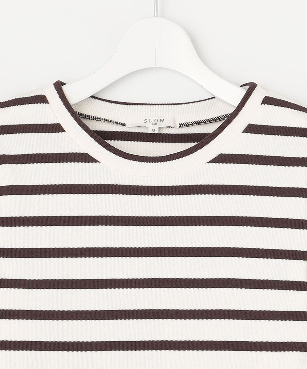 23区 L 【SLOW/洗える】ミドルフライスジャージー ロングTシャツ 