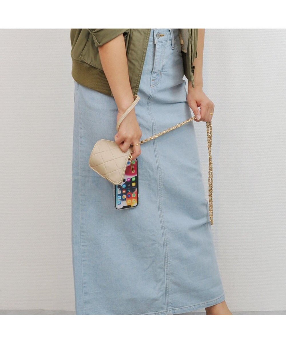 UNBILLION cachecache キルティングポーチ付きスマホストラップセット 