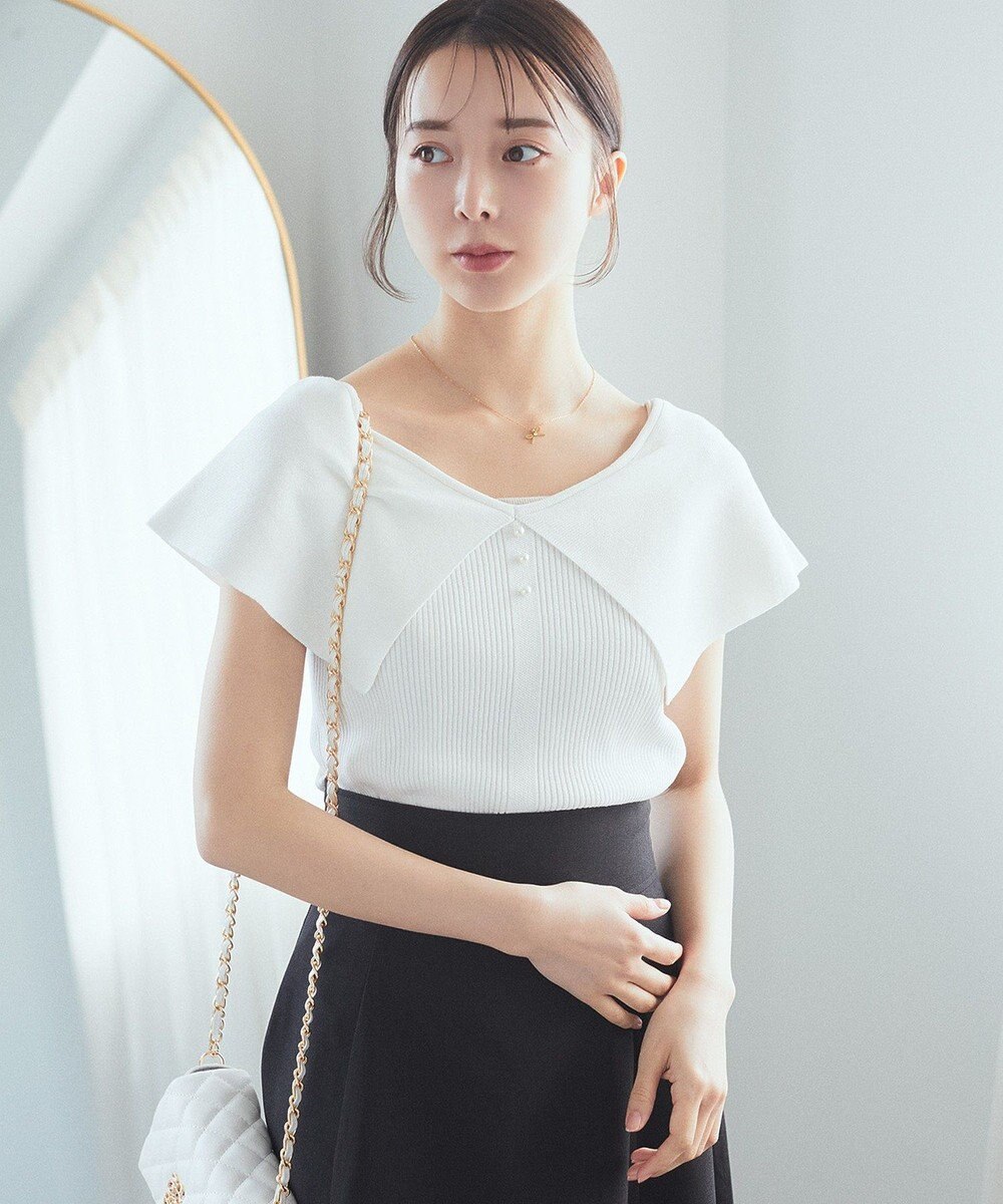 earth music&ecology ビッグカラーノースリニットトップス 