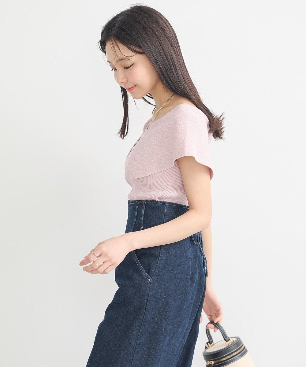 earth music&ecology ビッグカラーノースリニットトップス 