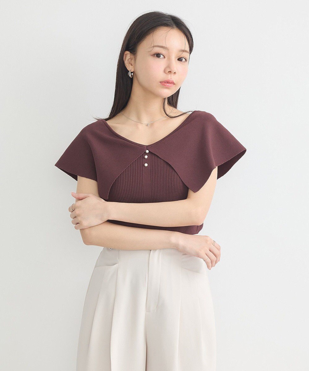 earth music&ecology ビッグカラーノースリニットトップス 