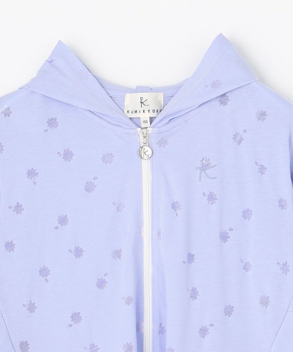 組曲 KIDS 【UVケア】【150-160cm】フラワーオパール パーカー 