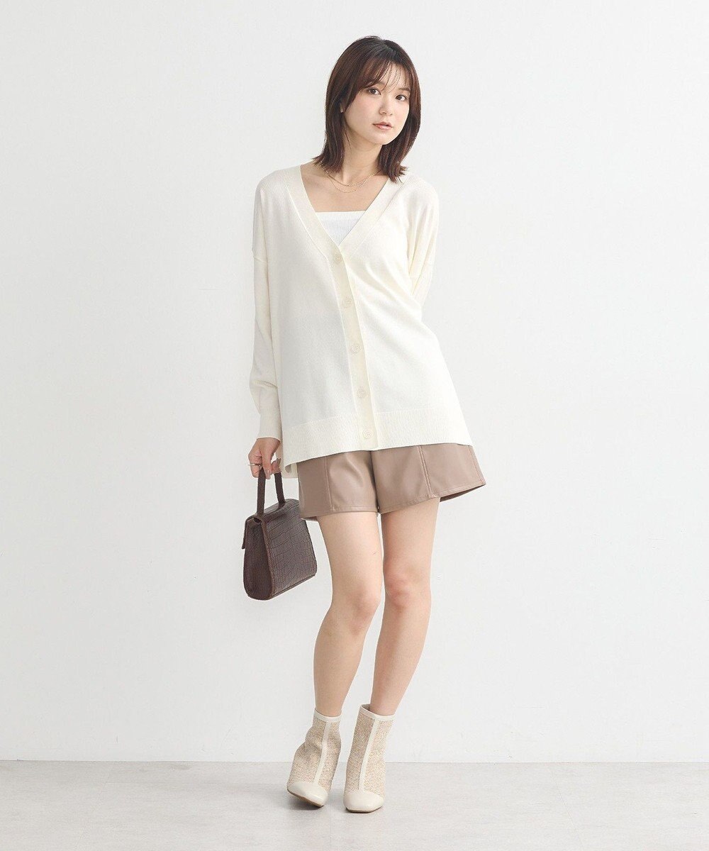 earth music&ecology レーヨンルーズＶネックカーディガン 