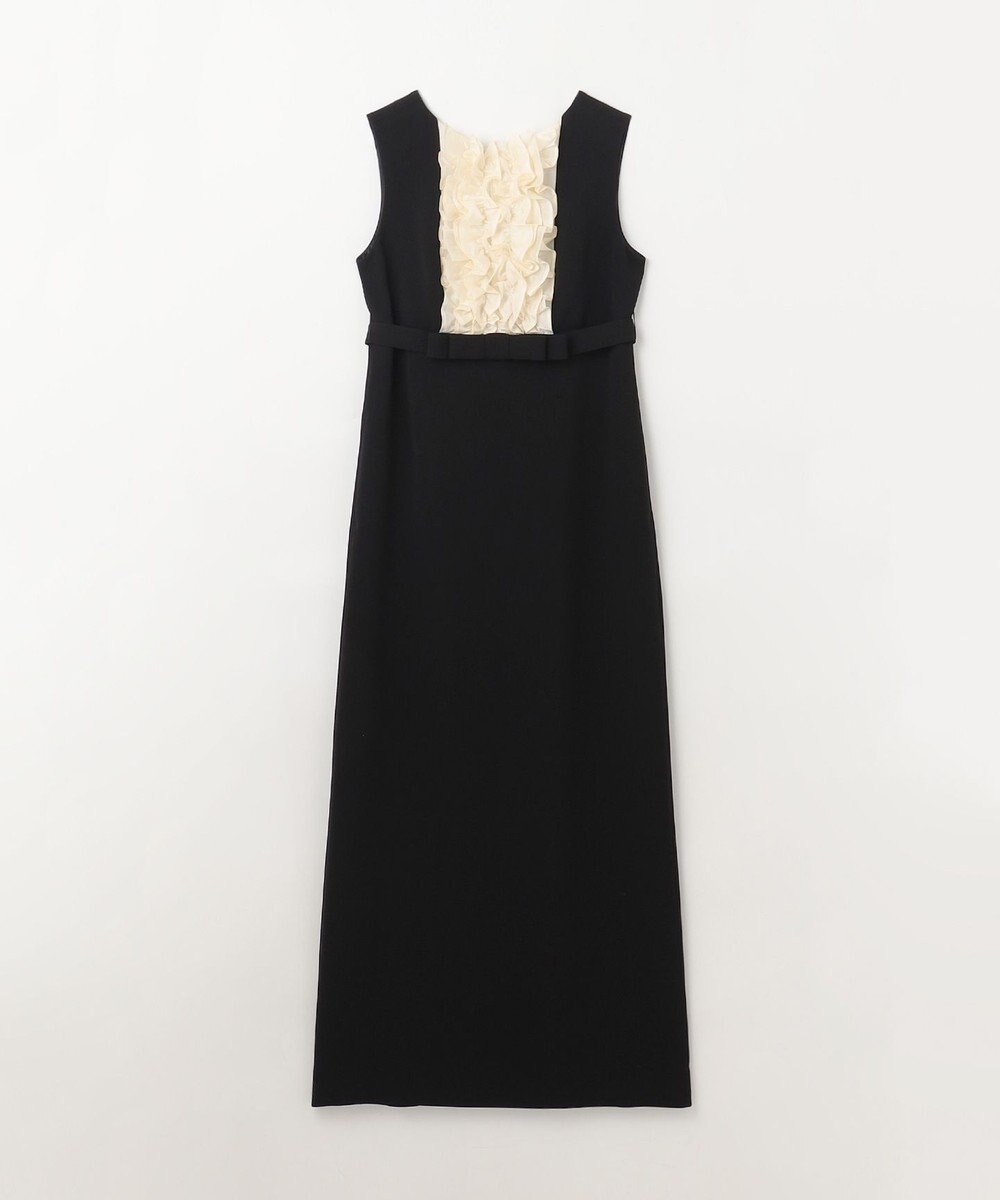 GRACE CONTINENTAL シアーラッフルロングドレス 