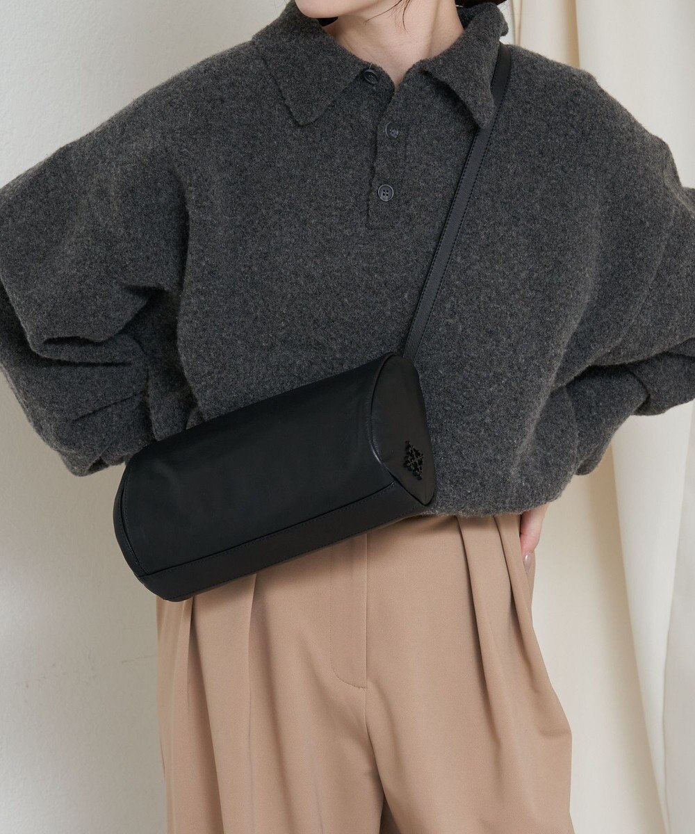 russet ソフトレザーロールショルダーバッグ(CE-1661) 