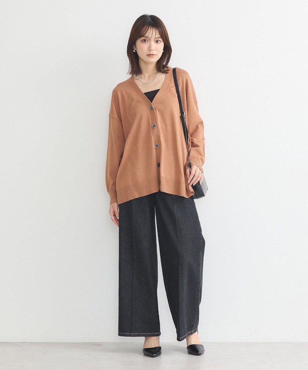 earth music&ecology レーヨンルーズＶネックカーディガン 