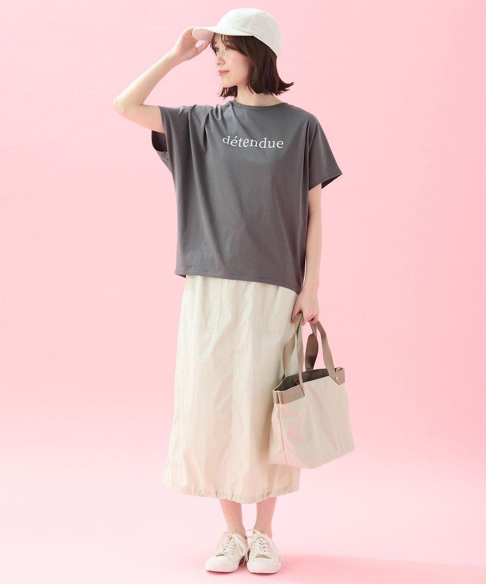 ANY L 【ウエストゴム】撥水ナイロンベイカースカート 