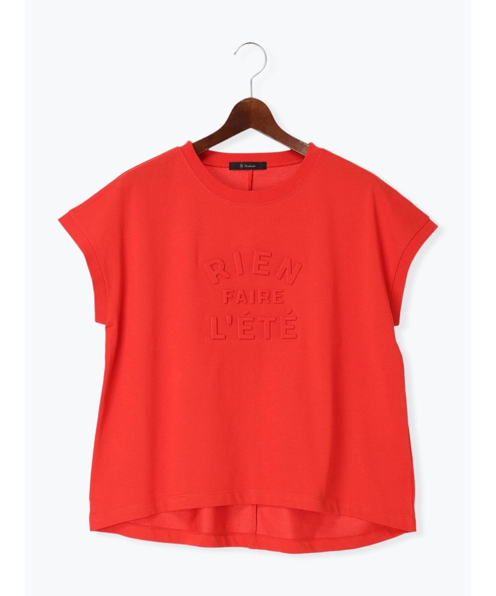Te chichi 【接触冷感】エンボスロゴフレンチスリーブTシャツ 