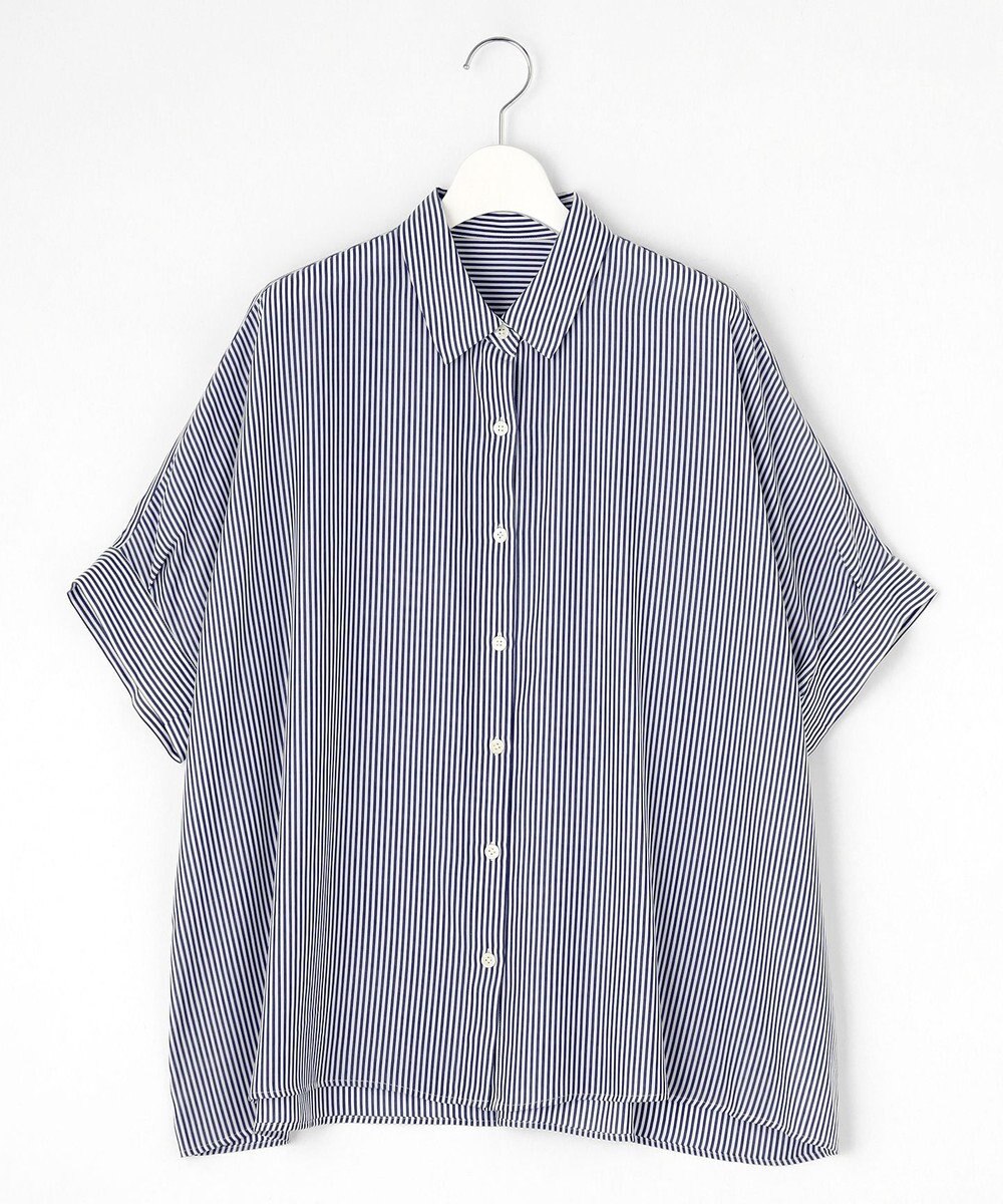 自由区 S 【接触冷感・UVケア・抗菌防臭・洗える】リヨセルポプリン ブラウス 