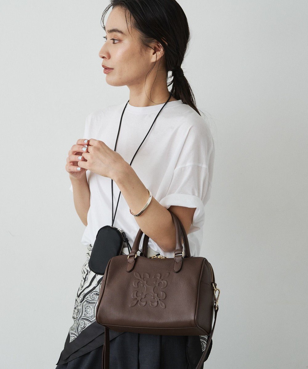 russet 《composition》レザー2WAYミニボストンバッグ(CE-1684) 