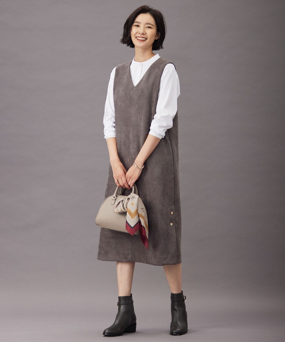 J.PRESS LADIES L シャツジャージー バンドカラー カットソー 