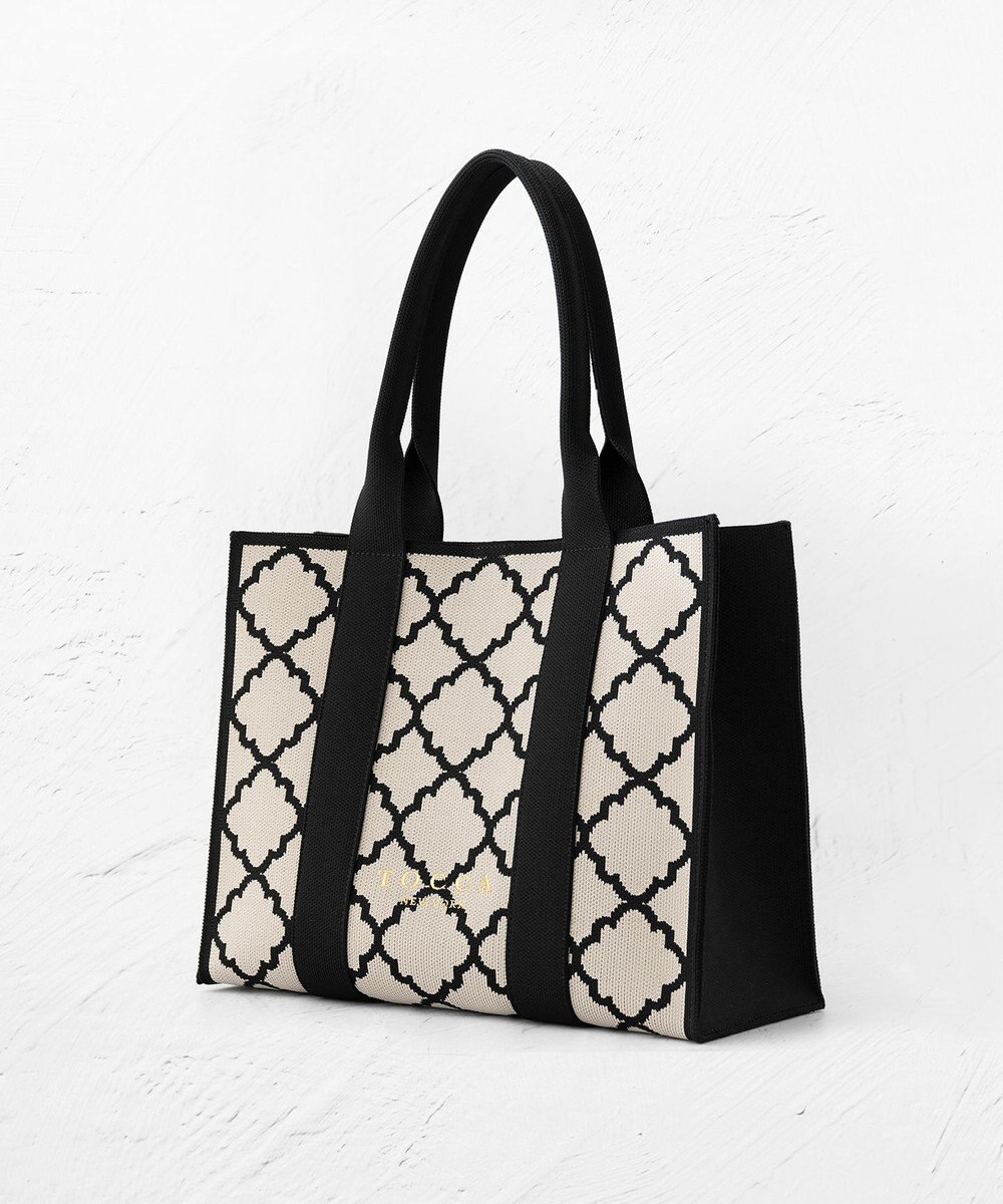 TOCCA 【大人百花掲載】【A4サイズ対応】CHECKER CLOVER KNITBAG ニットバッグ 
