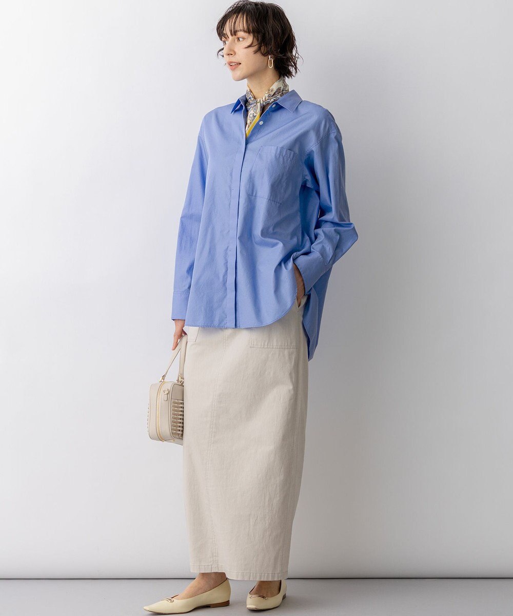 23区 L 【先行予約】スラブツイルストレッチ Iライン スカート 