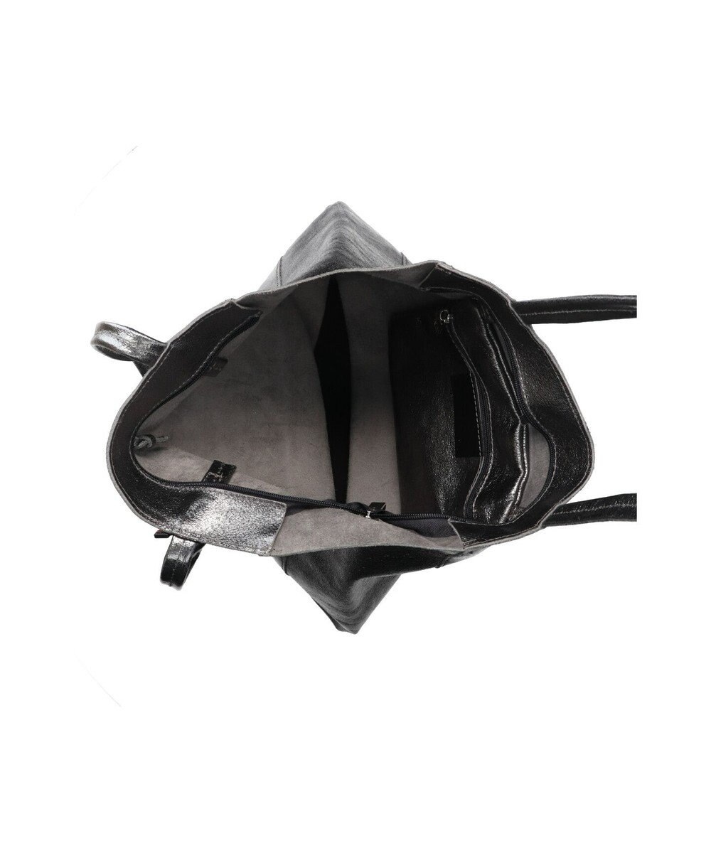 INTER-CHAUSSURES 【ANDREA CARDONE ITALI】メタリックレザートートバッグ 