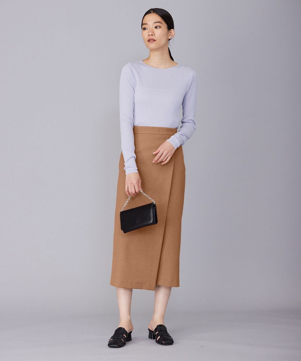 ICB 【洗える】 コットンアセテートシアー ニット 