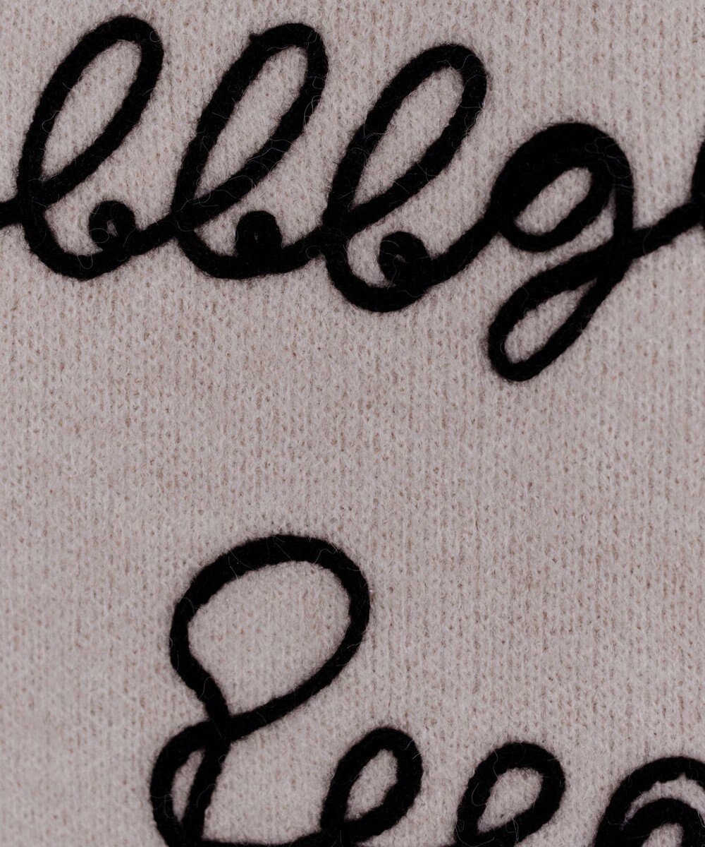 Tiaclasse 【洗える】テープ刺繍ロゴニットトップス 