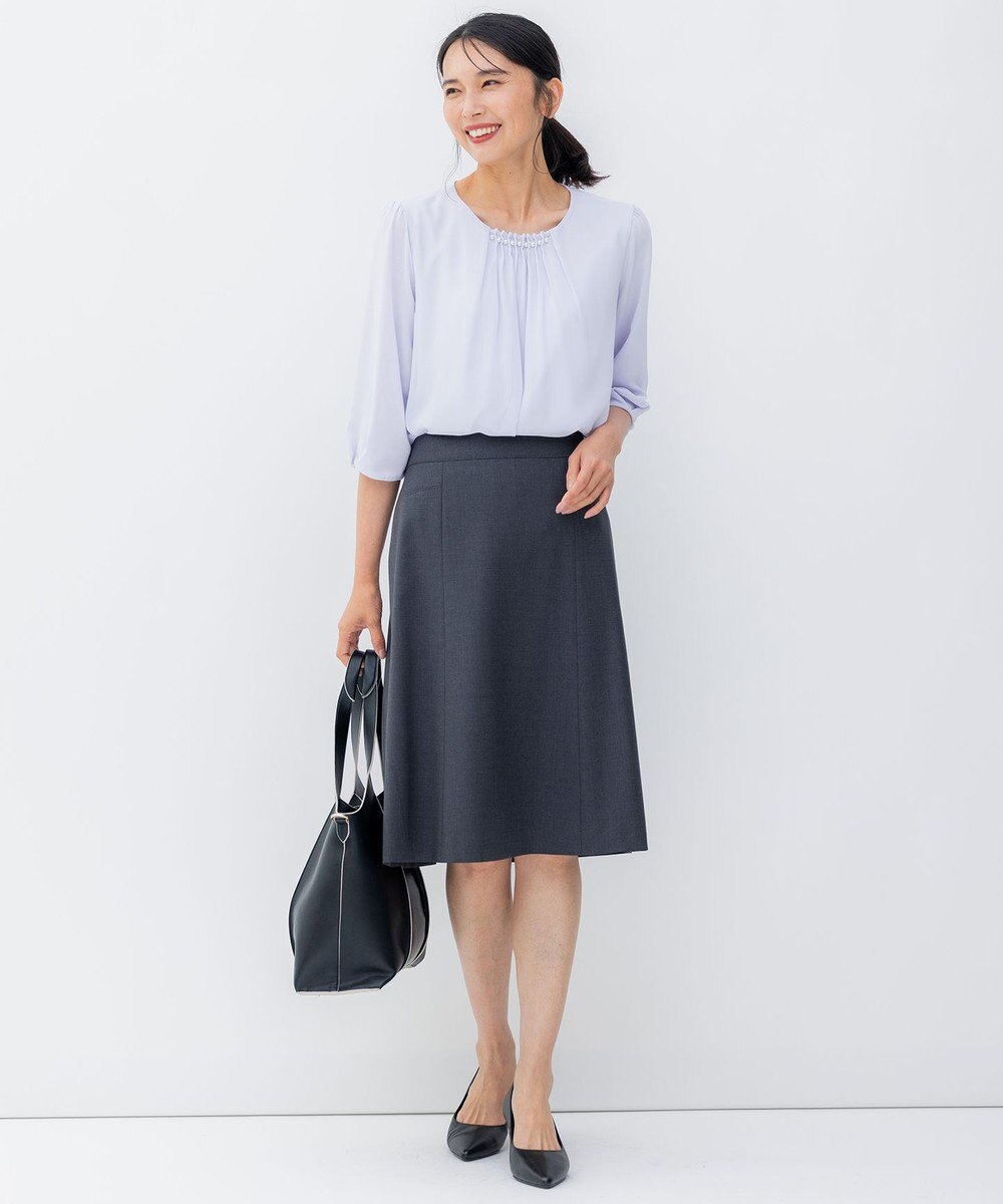 23区 【セットアップ対応】ファインネスウール フレア スカート 