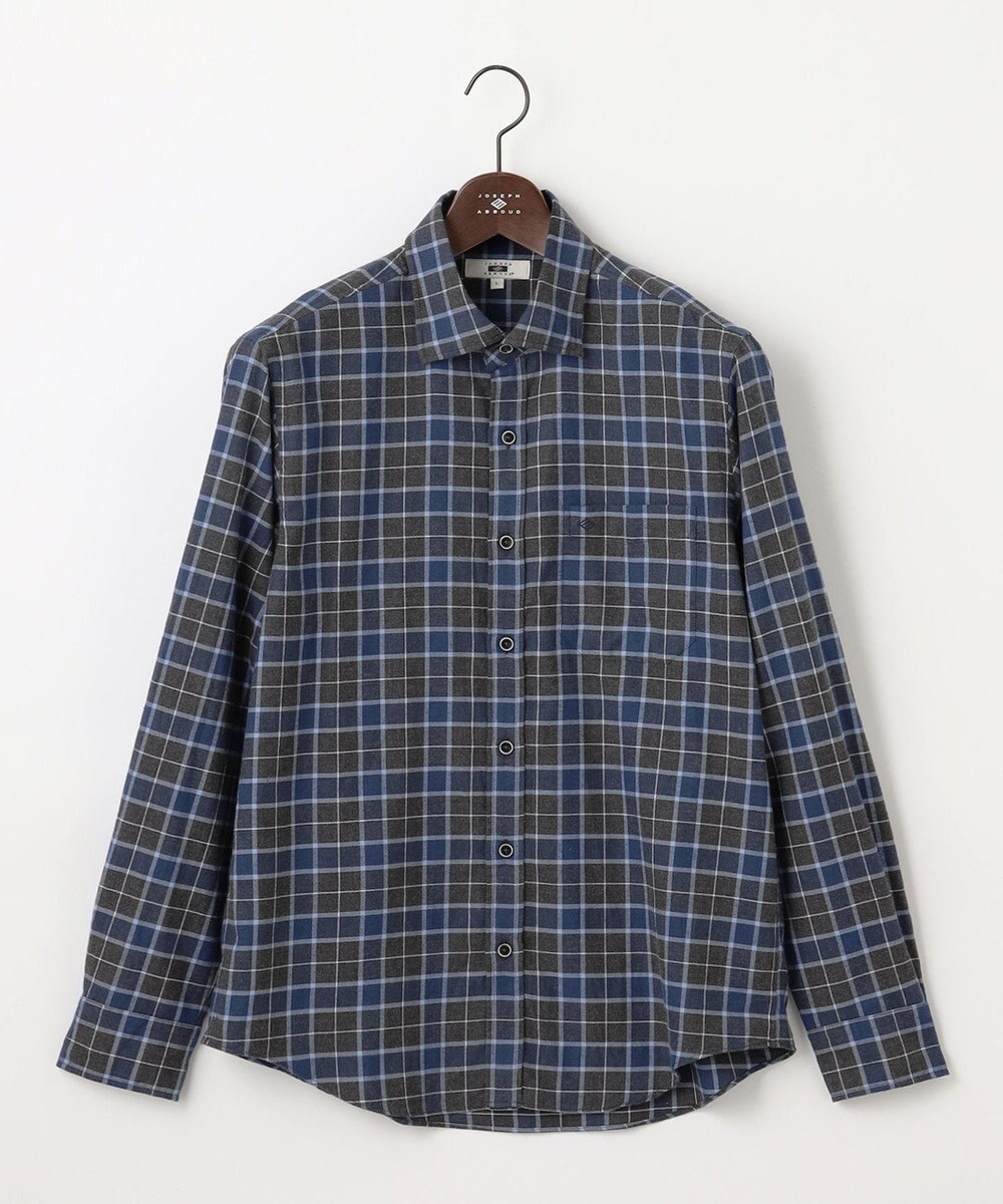 JOSEPH ABBOUD 【柔らか/暖かい】ファインブラッシュド ネル チェック シャツ 