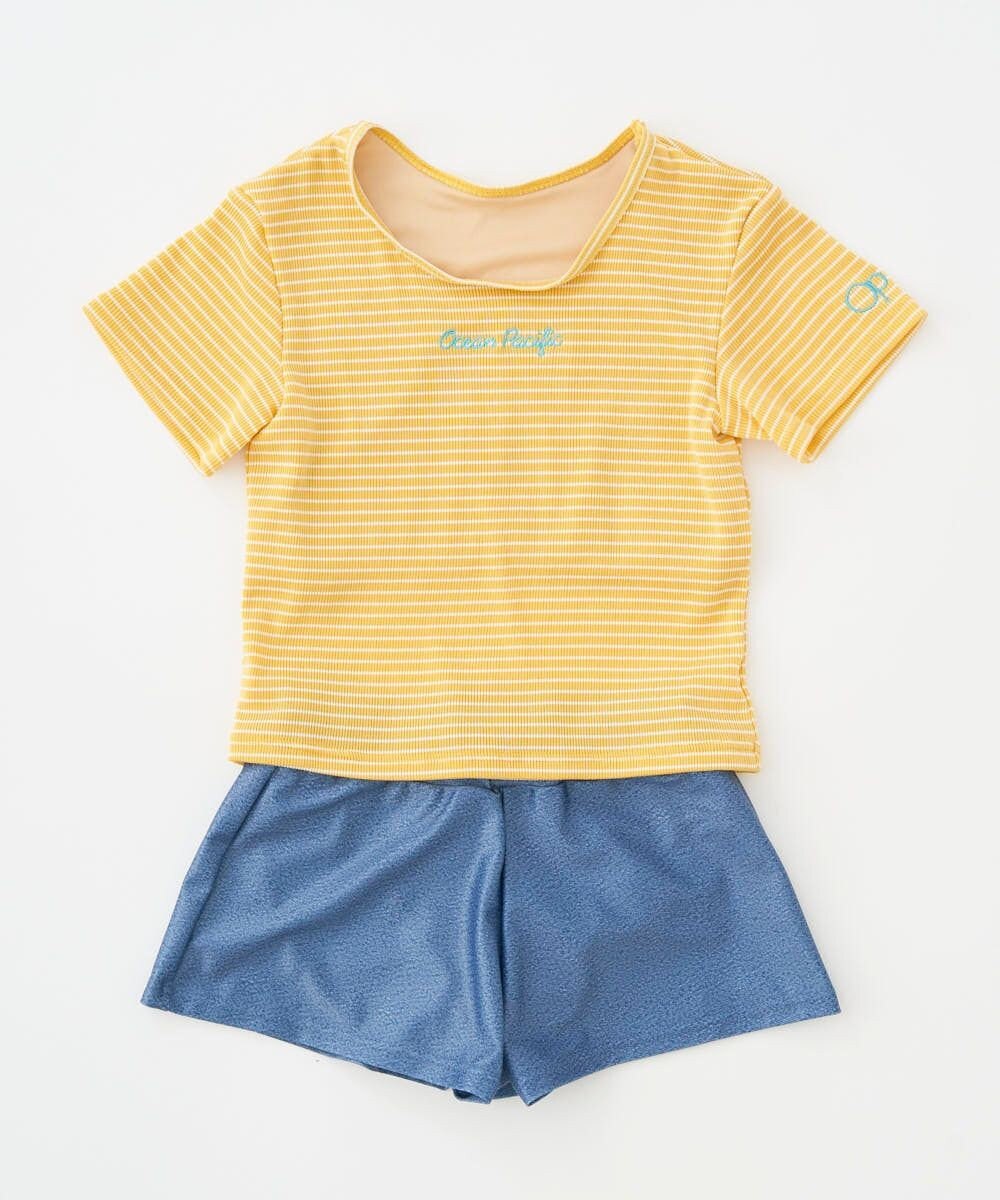 OP／FILA 【Ocean Pacific】ニットボーダーTシャツ風水着 