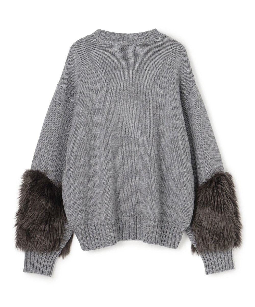 BEIGE， 【洗える】CHESTER / フェイクファーVネックカーディガン 