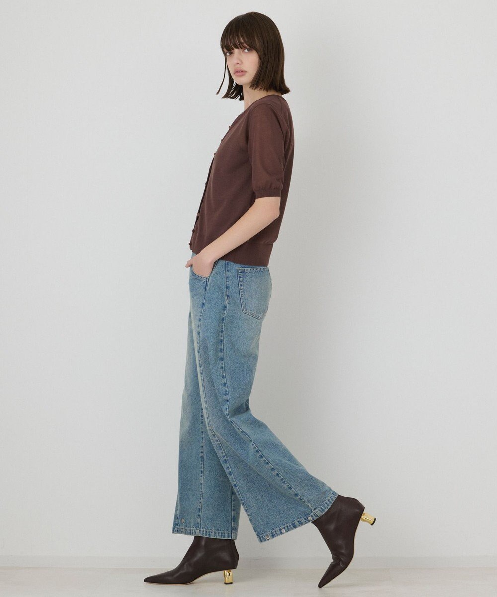 GRACE CONTINENTAL ハーフスリーブニットカーディガン 