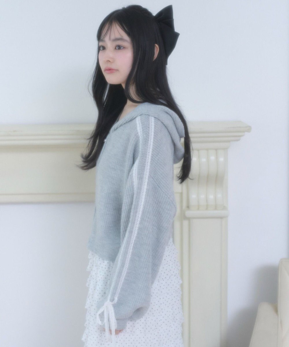 WEGO レースリボンニットパーカー 