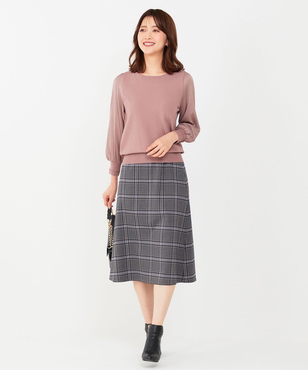 ANY SIS 【洗える】異素材コンビ ニット 