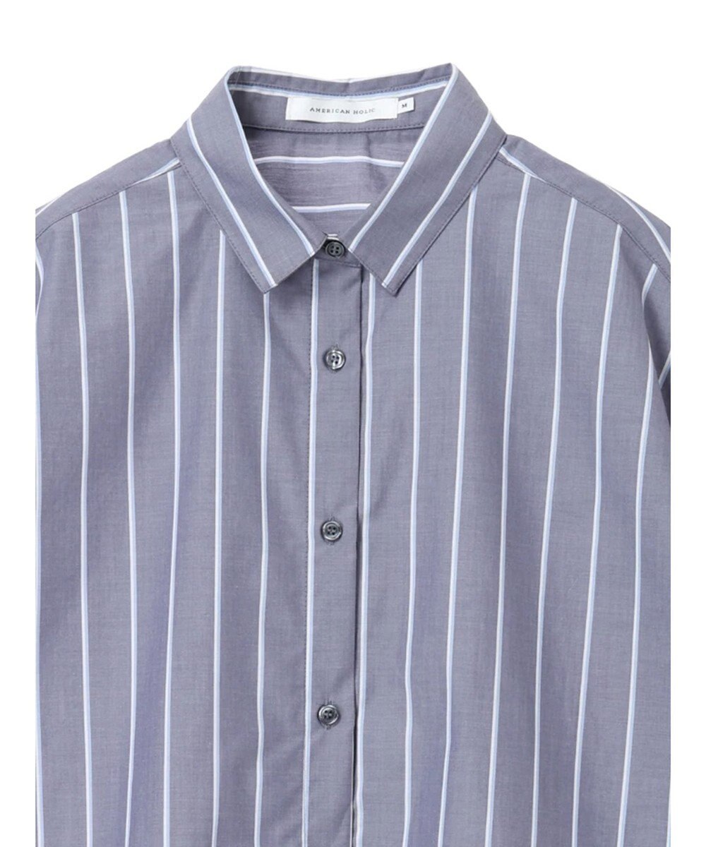 AMERICAN HOLIC イージーケア５分袖バックタックシャツ 