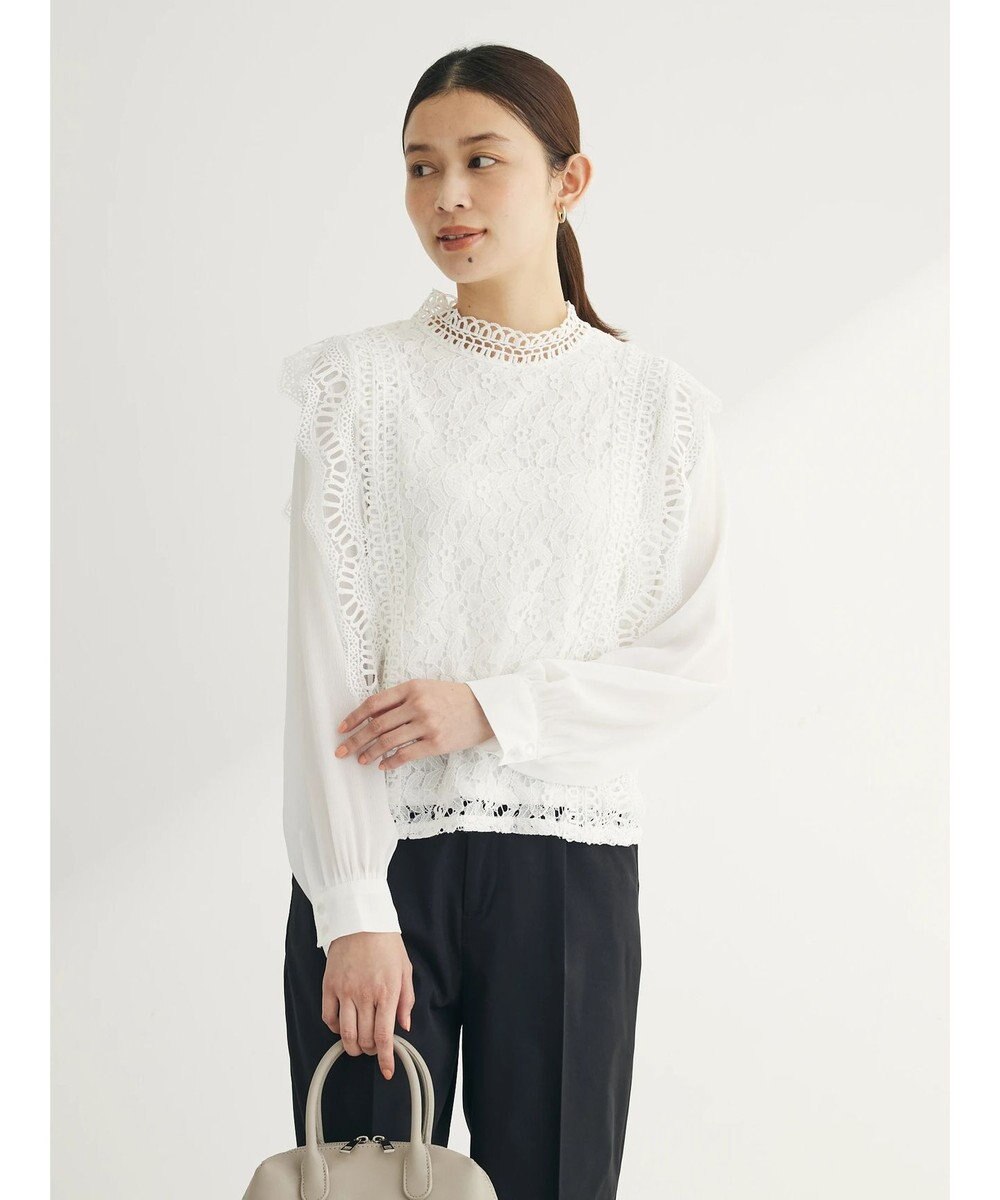 Green Parks ・Ｐｅｔｉｔ　Ｆｌｅｕｒ　イロイロレースブラウス 