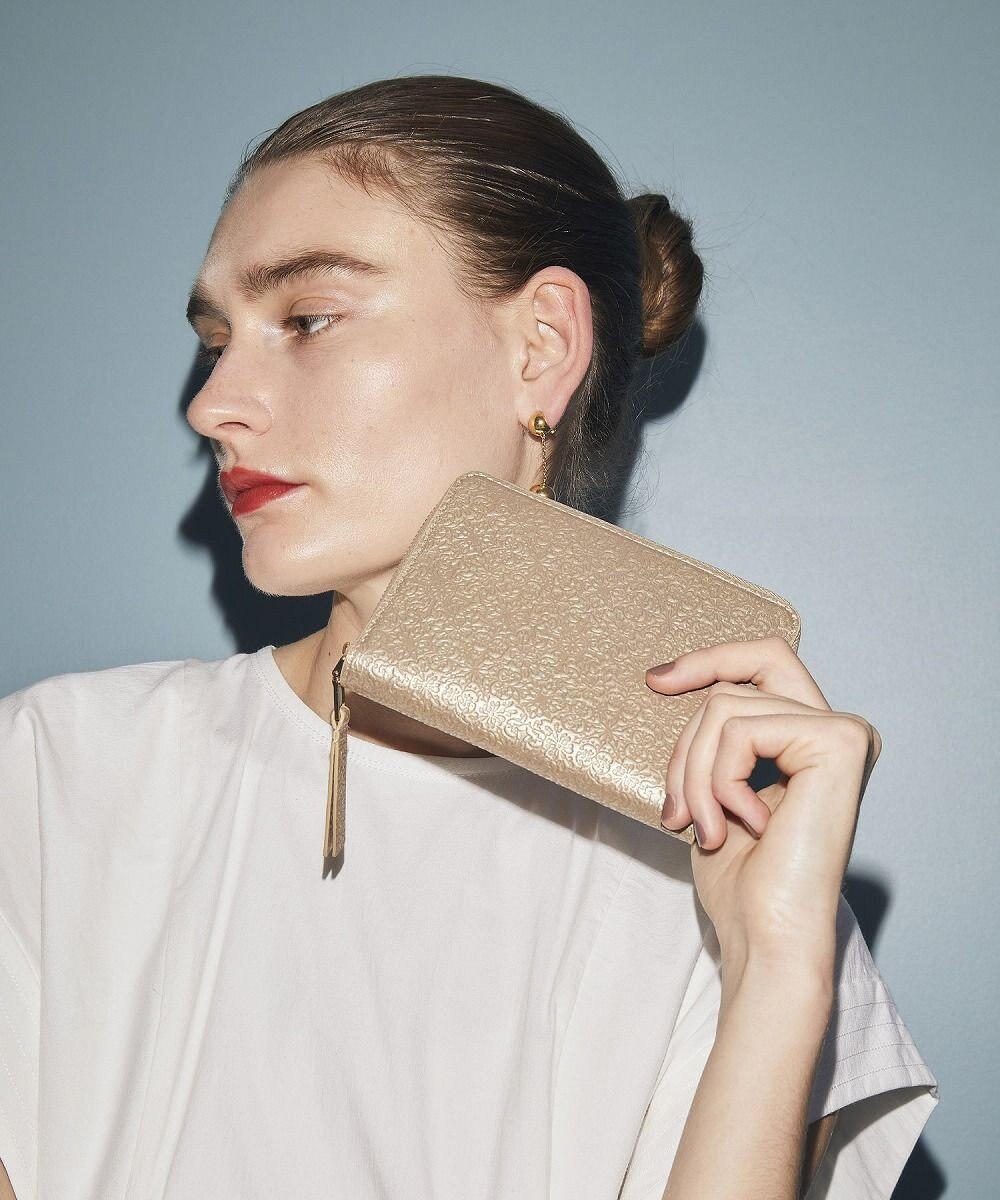 TOPKAPI 【TREASURE TOPKAPI】オリジナル エンボスレザー ラウンド パスポート ケース / 財布 