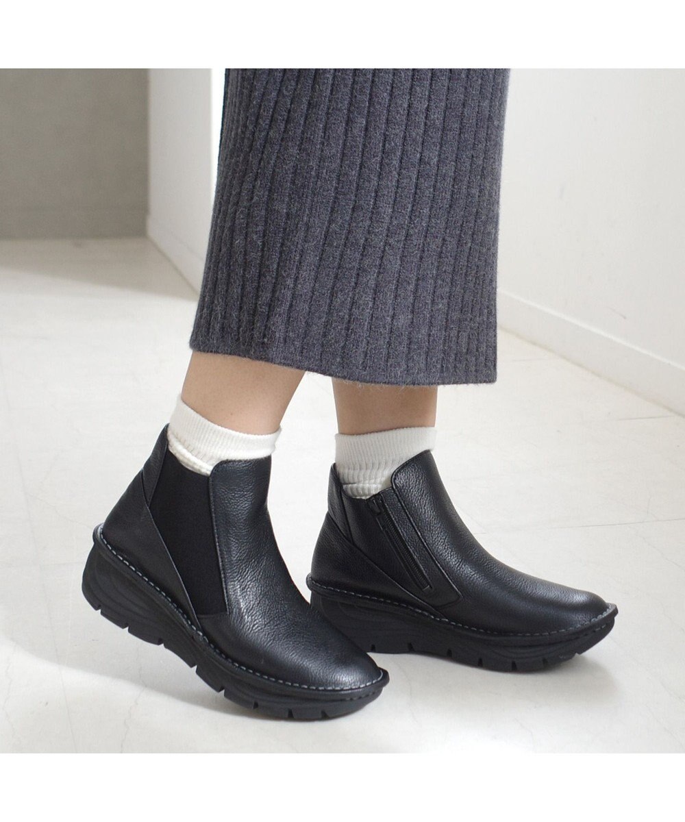 Pointer 本革超軽量サイドゴアショートブーツ 