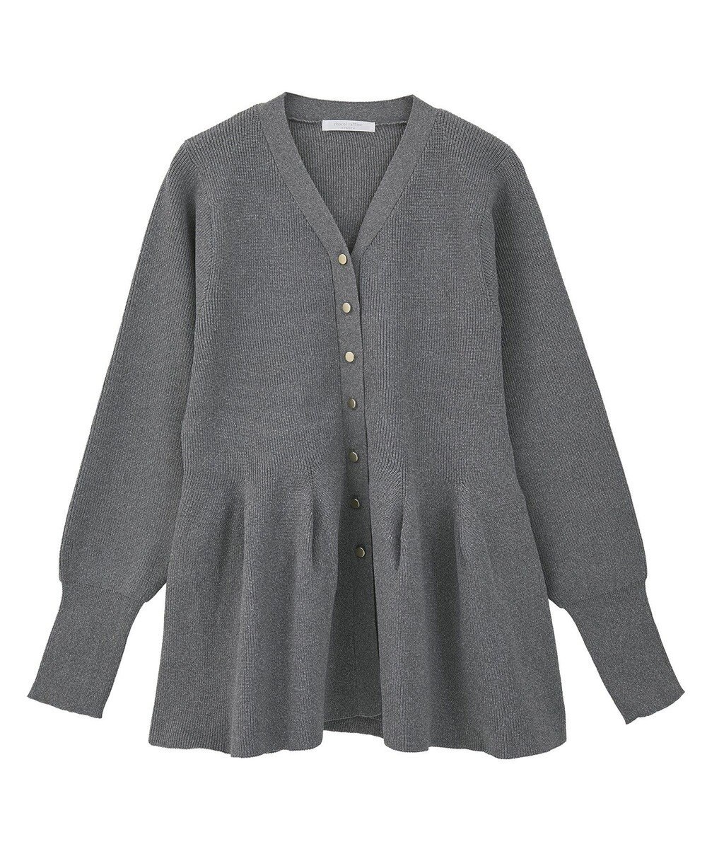 Green Parks 金釦ペプラムニットカーディガン 