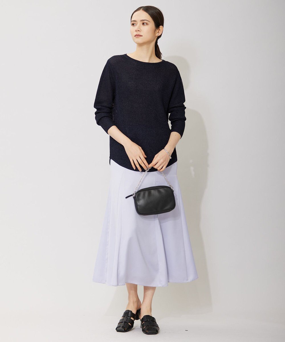 ICB 【WEB限定カラーあり・洗える】ペーパーブレンドシャインニット プルオーバー 