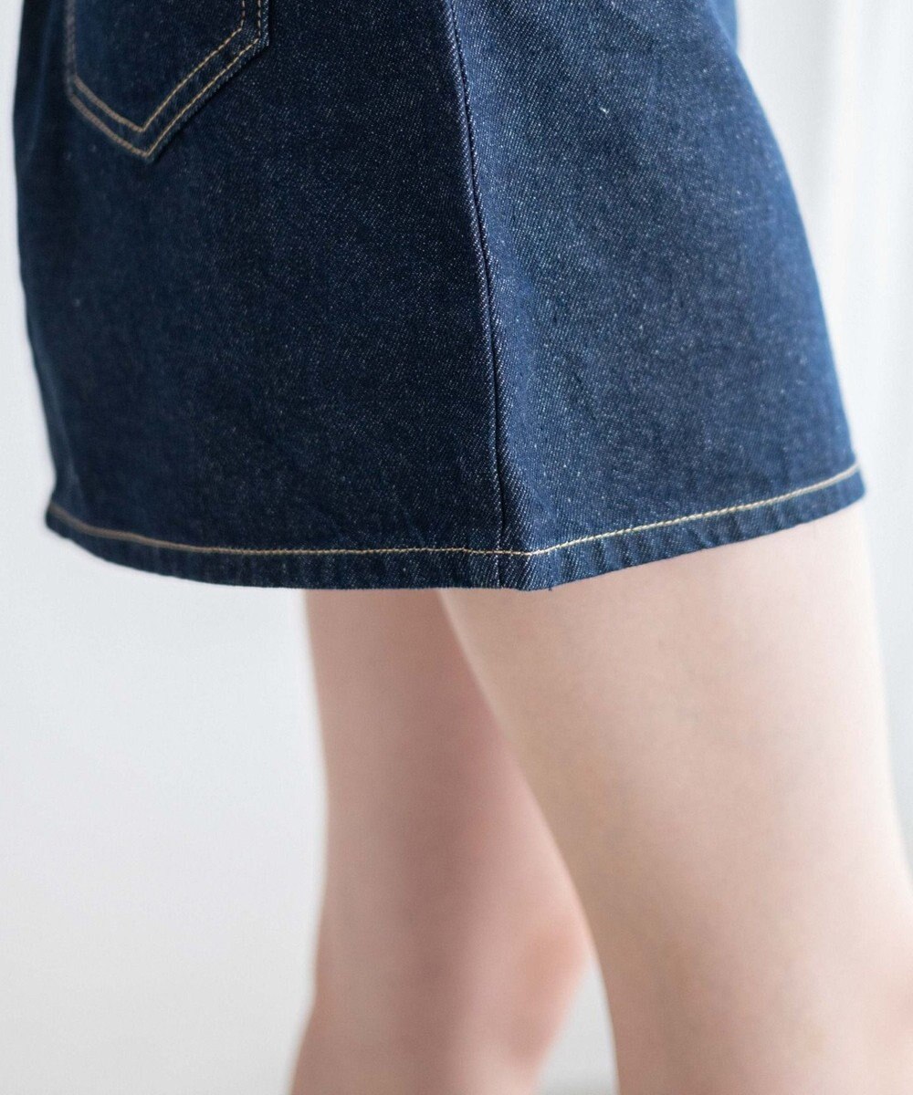 WEGO デニム台形ミニスカート 