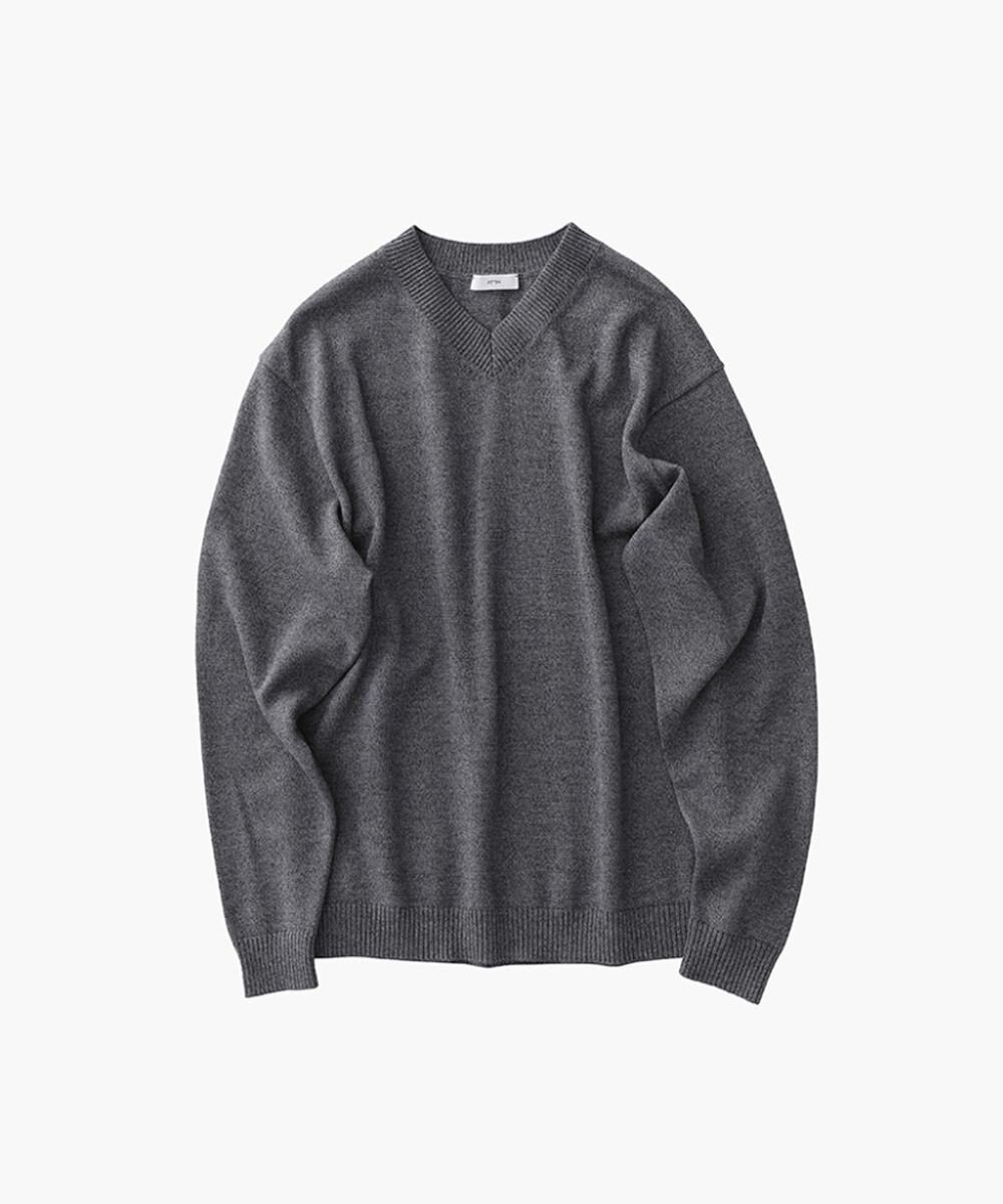 WOOL WASHI | Vネックセーター - UNISEX / ATON | ファッション通販