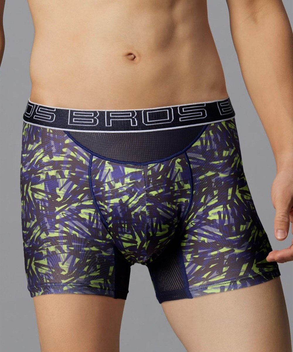 WACOAL MEN ボクサーパンツ 風が通ってムレ軽減。 ダブルエアスルータイプ 吸汗速乾 前閉じ GT3910 /ブロス バイ ワコールメン 