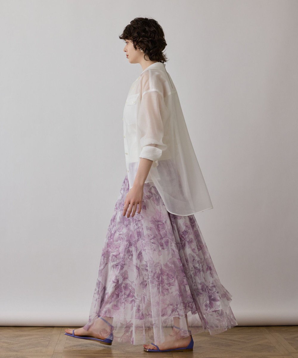 GRACE CONTINENTAL シャドーフラワープリントスカート 